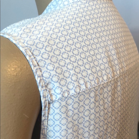 J. McLaughlin Silk Geometric Button Down Tank - Picture 6 of 8